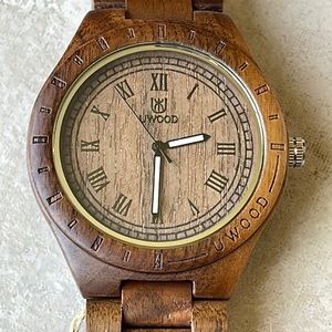 UWOOD wood watch for men battery water resistant hand crafted